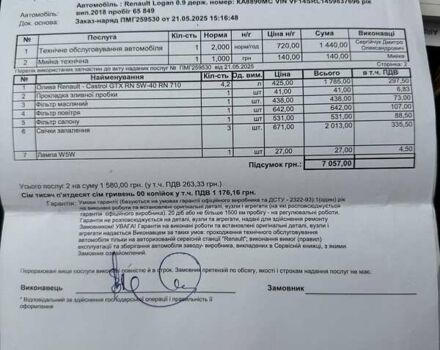 Білий Рено Логан, об'ємом двигуна 0.9 л та пробігом 67 тис. км за 7600 $, фото 17 на Automoto.ua