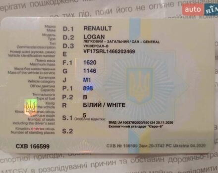 Білий Рено Логан, об'ємом двигуна 0.9 л та пробігом 82 тис. км за 9500 $, фото 1 на Automoto.ua