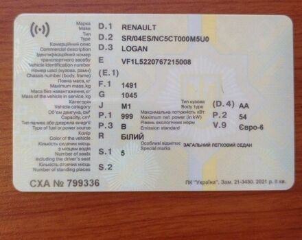 Белый Рено Логан, объемом двигателя 0.9 л и пробегом 53 тыс. км за 7500 $, фото 1 на Automoto.ua