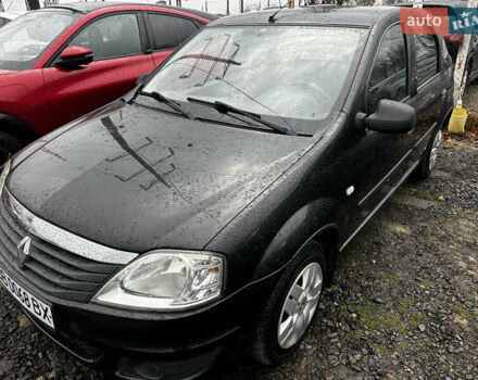 Черный Рено Логан, объемом двигателя 1.4 л и пробегом 104 тыс. км за 5350 $, фото 1 на Automoto.ua