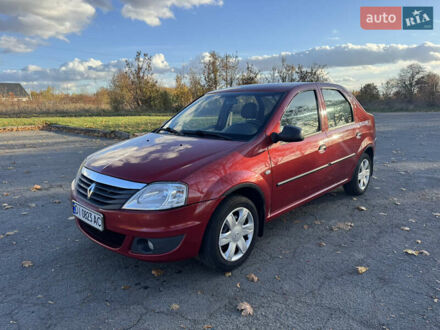 Красный Рено Логан, объемом двигателя 1.6 л и пробегом 192 тыс. км за 4200 $, фото 1 на Automoto.ua