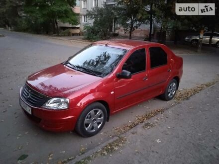 Красный Рено Логан, объемом двигателя 1.4 л и пробегом 120 тыс. км за 6000 $, фото 1 на Automoto.ua