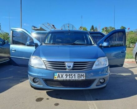 Синий Рено Логан, объемом двигателя 1.4 л и пробегом 155 тыс. км за 4999 $, фото 1 на Automoto.ua