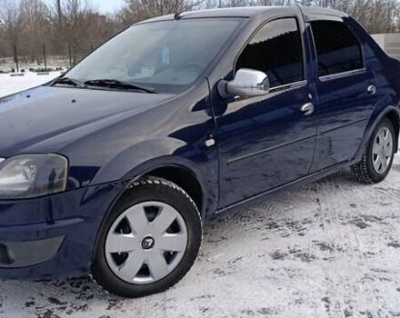 Синий Рено Логан, объемом двигателя 1.39 л и пробегом 186 тыс. км за 4600 $, фото 1 на Automoto.ua