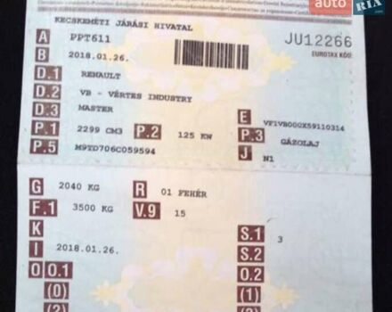 Рено Мастер 2017 в Шепетовке на Automoto.ua Белый Рено Мастер, объемом двигателя 2.3 л и пробегом 565 тыс. км за 14999 $, фото 2 на Automoto.ua