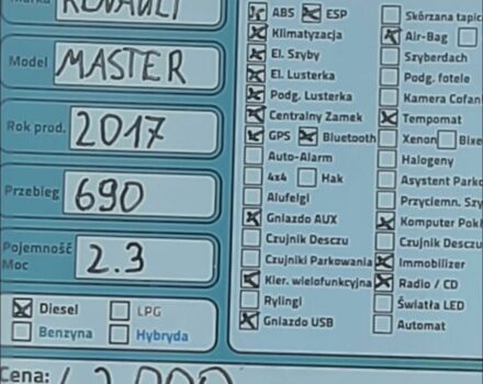 Белый Рено Мастер, объемом двигателя 2.3 л и пробегом 690 тыс. км за 10000 $, фото 10 на Automoto.ua