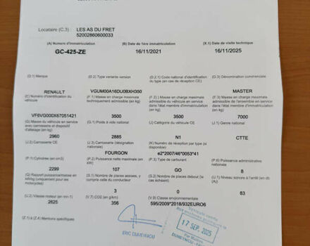 Білий Рено Мастєр, об'ємом двигуна 2.3 л та пробігом 188 тис. км за 26999 $, фото 60 на Automoto.ua