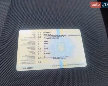 Білий Рено Мастєр, об'ємом двигуна 2.3 л та пробігом 575 тис. км за 10000 $, фото 14 на Automoto.ua