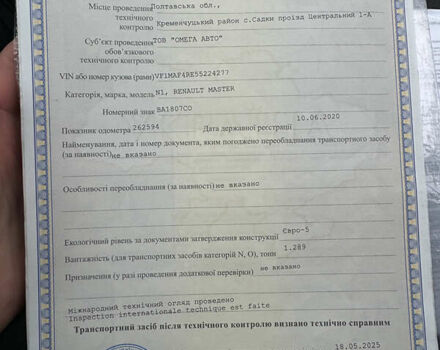 Белый Рено Мастер, объемом двигателя 0 л и пробегом 305 тыс. км за 14000 $, фото 20 на Automoto.ua
