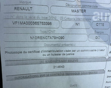 Белый Рено Мастер, объемом двигателя 2.3 л и пробегом 215 тыс. км за 21500 $, фото 25 на Automoto.ua
