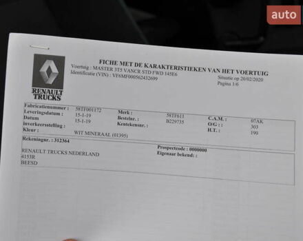 Білий Рено Мастєр, об'ємом двигуна 2.3 л та пробігом 275 тис. км за 22850 $, фото 44 на Automoto.ua