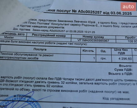 Белый Рено Мастер, объемом двигателя 2.3 л и пробегом 267 тыс. км за 21500 $, фото 46 на Automoto.ua