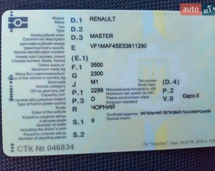 Рено Мастер 2015 в Луцке на Automoto.ua Черный Рено Мастер, объемом двигателя 2.3 л и пробегом 435 тыс. км за 15800 $, фото 14 на Automoto.ua