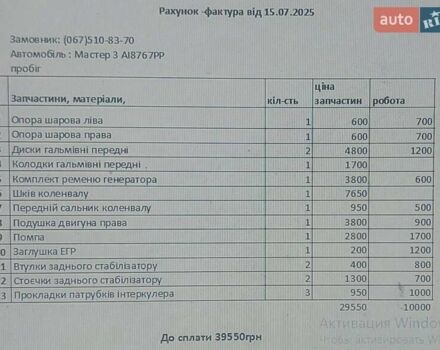 Синій Рено Мастєр, об'ємом двигуна 2.3 л та пробігом 316 тис. км за 20800 $, фото 11 на Automoto.ua