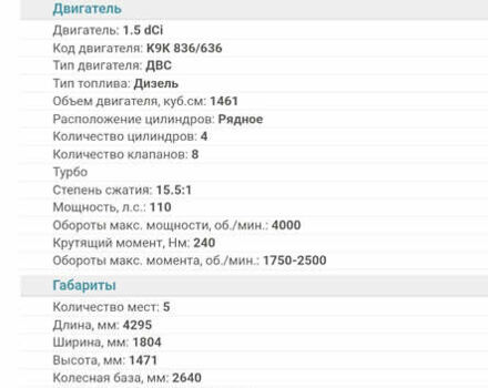 Белый Рено Меган, объемом двигателя 1.5 л и пробегом 276 тыс. км за 7550 $, фото 33 на Automoto.ua