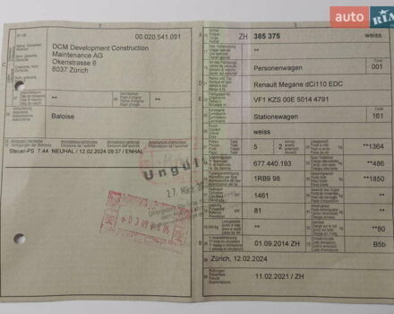 Белый Рено Меган, объемом двигателя 1.46 л и пробегом 185 тыс. км за 9099 $, фото 39 на Automoto.ua