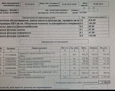 Белый Рено Меган, объемом двигателя 1.46 л и пробегом 202 тыс. км за 9349 $, фото 15 на Automoto.ua