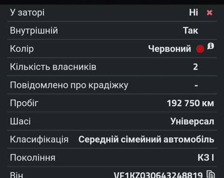 Красный Рено Меган, объемом двигателя 1.6 л и пробегом 193 тыс. км за 7100 $, фото 67 на Automoto.ua