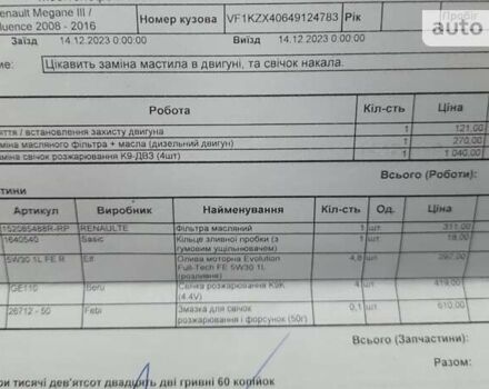 Рено Меган, об'ємом двигуна 1.5 л та пробігом 248 тис. км за 9250 $, фото 23 на Automoto.ua