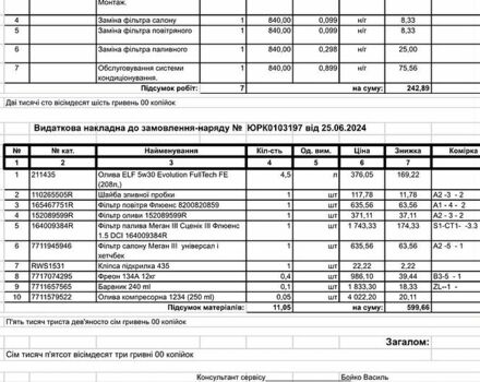 Серый Рено Меган, объемом двигателя 1.46 л и пробегом 268 тыс. км за 6600 $, фото 33 на Automoto.ua