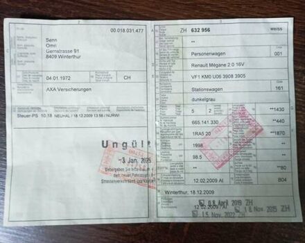 Серый Рено Меган, объемом двигателя 2 л и пробегом 201 тыс. км за 6200 $, фото 24 на Automoto.ua