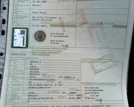 Серый Рено Меган, объемом двигателя 1.6 л и пробегом 193 тыс. км за 5000 $, фото 16 на Automoto.ua