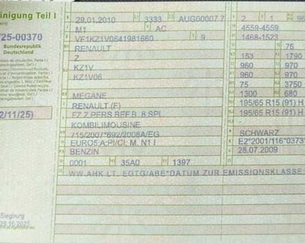 Серый Рено Меган, объемом двигателя 1.4 л и пробегом 215 тыс. км за 6000 $, фото 25 на Automoto.ua