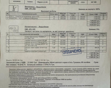 Серый Рено Меган, объемом двигателя 1.46 л и пробегом 232 тыс. км за 7650 $, фото 40 на Automoto.ua