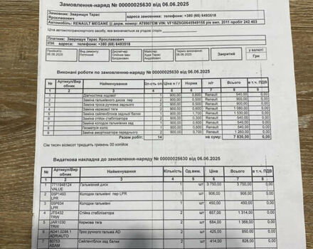 Синий Рено Меган, объемом двигателя 1.5 л и пробегом 255 тыс. км за 5999 $, фото 18 на Automoto.ua