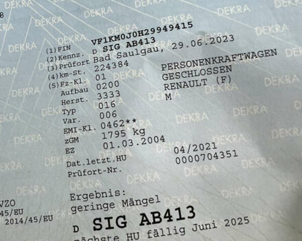 Синій Рено Меган, об'ємом двигуна 1.6 л та пробігом 221 тис. км за 5450 $, фото 9 на Automoto.ua