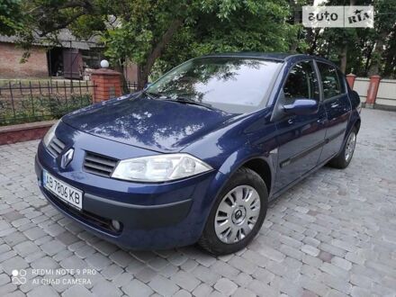 Рено Меган 2004 у Вінниці на Automoto.ua Синій Рено Меган, об'ємом двигуна 1.6 л та пробігом 145 тис. км за 5100 $, фото 1 на Automoto.ua