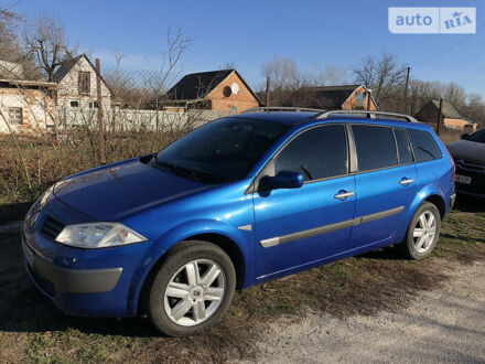 Синий Рено Меган, объемом двигателя 1.6 л и пробегом 204 тыс. км за 5900 $, фото 1 на Automoto.ua
