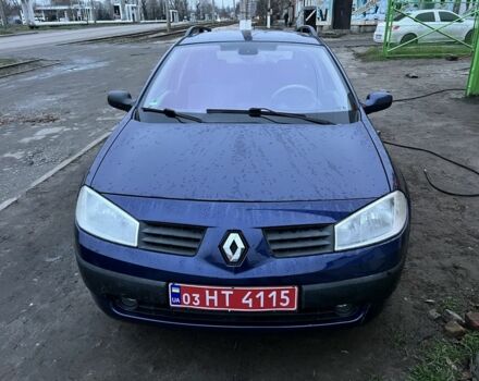 Синий Рено Меган, объемом двигателя 1.6 л и пробегом 225 тыс. км за 5250 $, фото 1 на Automoto.ua