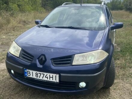 Рено Меган 2006 в Горишние Плавни (Комсомольск) на Automoto.ua Синий Рено Меган, объемом двигателя 1.6 л и пробегом 250 тыс. км за 4500 $, фото 1 на Automoto.ua