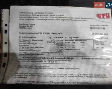 Зелений Рено Меган, об'ємом двигуна 1.6 л та пробігом 158 тис. км за 4990 $, фото 23 на Automoto.ua