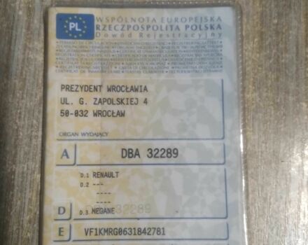 Зеленый Рено Меган, объемом двигателя 1.9 л и пробегом 280 тыс. км за 3032 $, фото 9 на Automoto.ua
