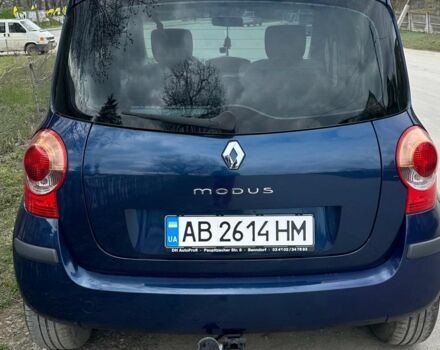 Синий Рено Модус, объемом двигателя 1.2 л и пробегом 150 тыс. км за 4500 $, фото 2 на Automoto.ua