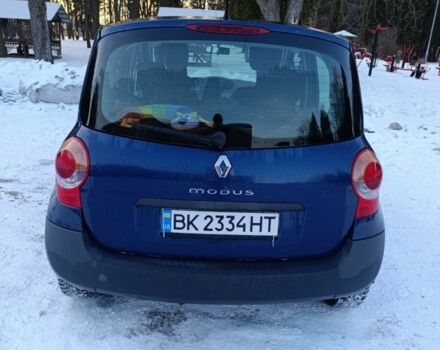 Синий Рено Модус, объемом двигателя 1.1 л и пробегом 196 тыс. км за 3900 $, фото 2 на Automoto.ua