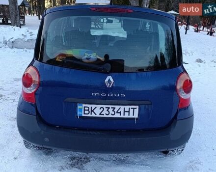 Синий Рено Модус, объемом двигателя 1.1 л и пробегом 196 тыс. км за 3900 $, фото 3 на Automoto.ua