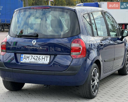 Рено Модус 2010 в Житомире на Automoto.ua Синий Рено Модус, объемом двигателя 1.6 л и пробегом 204 тыс. км за 6599 $, фото 6 на Automoto.ua