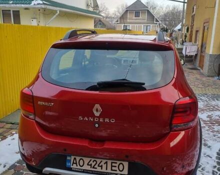 Красный Рено Сандеро СтэпВэй, объемом двигателя 1.46 л и пробегом 60 тыс. км за 12000 $, фото 1 на Automoto.ua