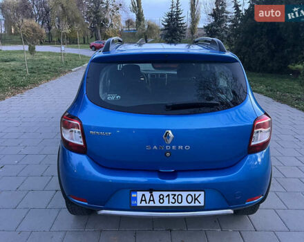 Синий Рено Сандеро СтэпВэй, объемом двигателя 1.46 л и пробегом 87 тыс. км за 8600 $, фото 13 на Automoto.ua
