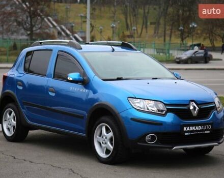 Синий Рено Сандеро СтэпВэй, объемом двигателя 1.46 л и пробегом 92 тыс. км за 9800 $, фото 2 на Automoto.ua