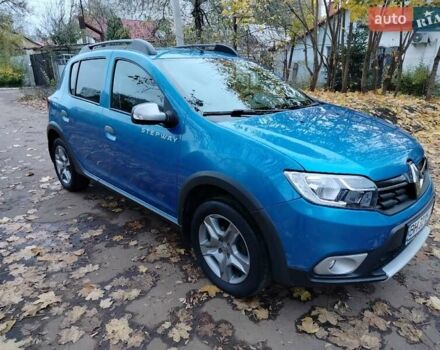 Синий Рено Сандеро СтэпВэй, объемом двигателя 0.9 л и пробегом 100 тыс. км за 9200 $, фото 23 на Automoto.ua
