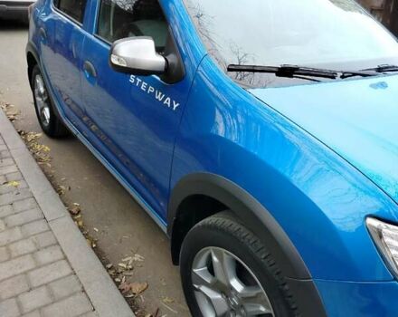 Синий Рено Сандеро СтэпВэй, объемом двигателя 0.9 л и пробегом 100 тыс. км за 8300 $, фото 2 на Automoto.ua