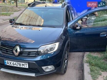 Синий Рено Сандеро СтэпВэй, объемом двигателя 0.9 л и пробегом 85 тыс. км за 8500 $, фото 1 на Automoto.ua