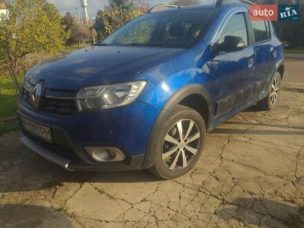 Синий Рено Сандеро СтэпВэй, объемом двигателя 0.9 л и пробегом 75 тыс. км за 7000 $, фото 1 на Automoto.ua