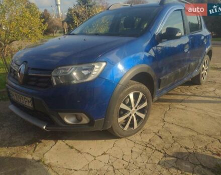 Синий Рено Сандеро СтэпВэй, объемом двигателя 0.9 л и пробегом 75 тыс. км за 7000 $, фото 1 на Automoto.ua