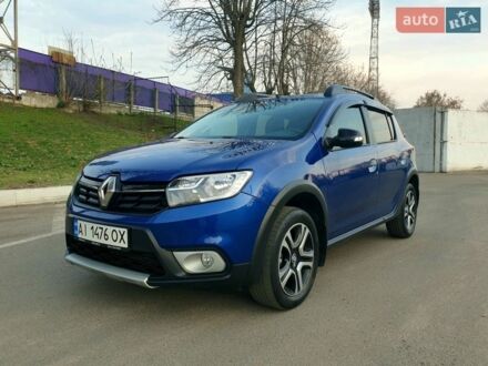 Синій Рено Сандеро СтепВей, об'ємом двигуна 0.9 л та пробігом 61 тис. км за 10500 $, фото 1 на Automoto.ua