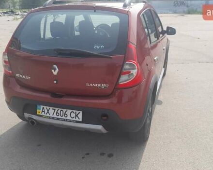 Красный Рено Сандеро, объемом двигателя 1.6 л и пробегом 185 тыс. км за 6200 $, фото 1 на Automoto.ua